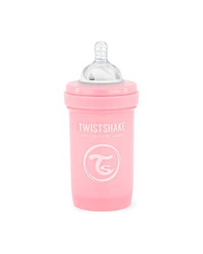 Twistshake Anti-Colic cumisüveg 180ml, rózsaszín
