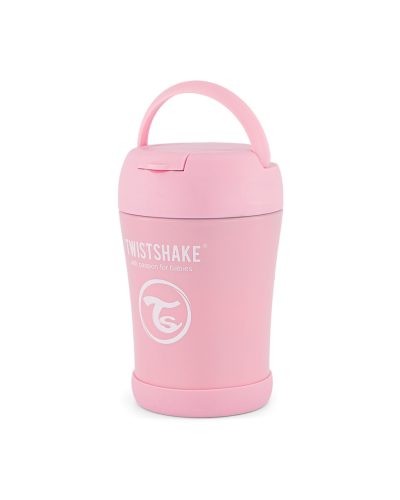 Twistshake Stainless Steel Food Container hőtartó ételtároló 350 ml, rószaszín