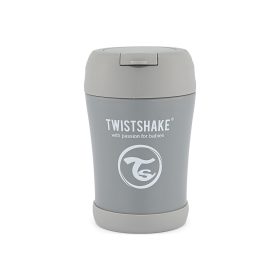   Twistshake Stainless Steel Food Container hőtartó ételtároló 350 ml, szürke
