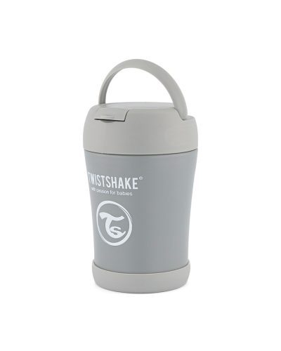 Twistshake Stainless Steel Food Container hőtartó ételtároló 350 ml, szürke